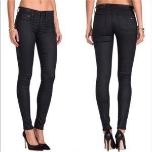 Rag & Bone The Legging Coated Black Skinny Jean